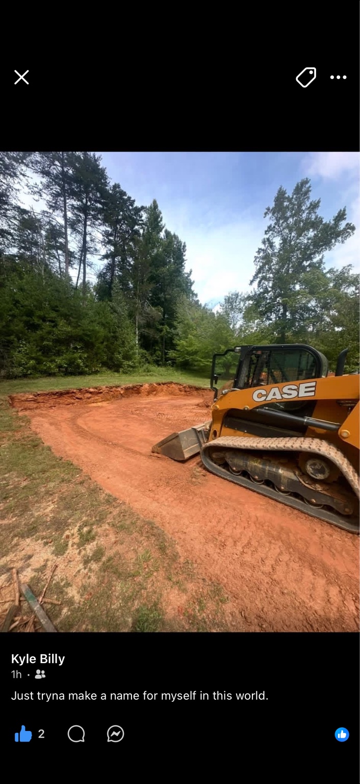 CASE compact track loader grading a prepared building site
